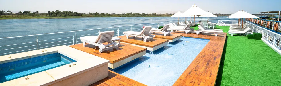 Sun deck of the Salima Nile Cruise Nile cruise